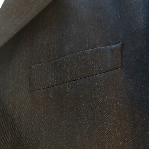 WM. H. LEISHMAN MEN'S BLACK WOOL SUIT SIZE 46L - Picture 6 of 14